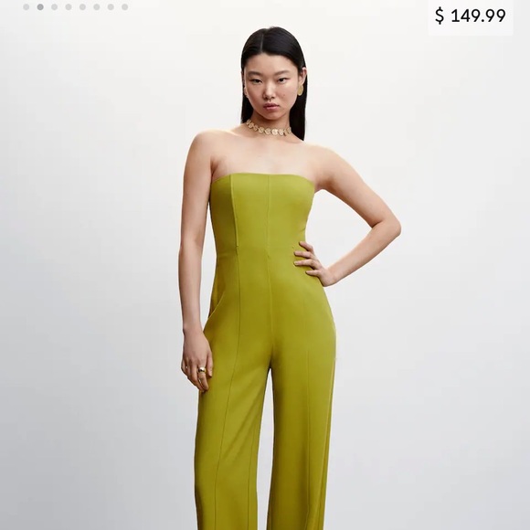 NWT Mango “Paul” lime green jumpsuit - Picture 2 of 3
